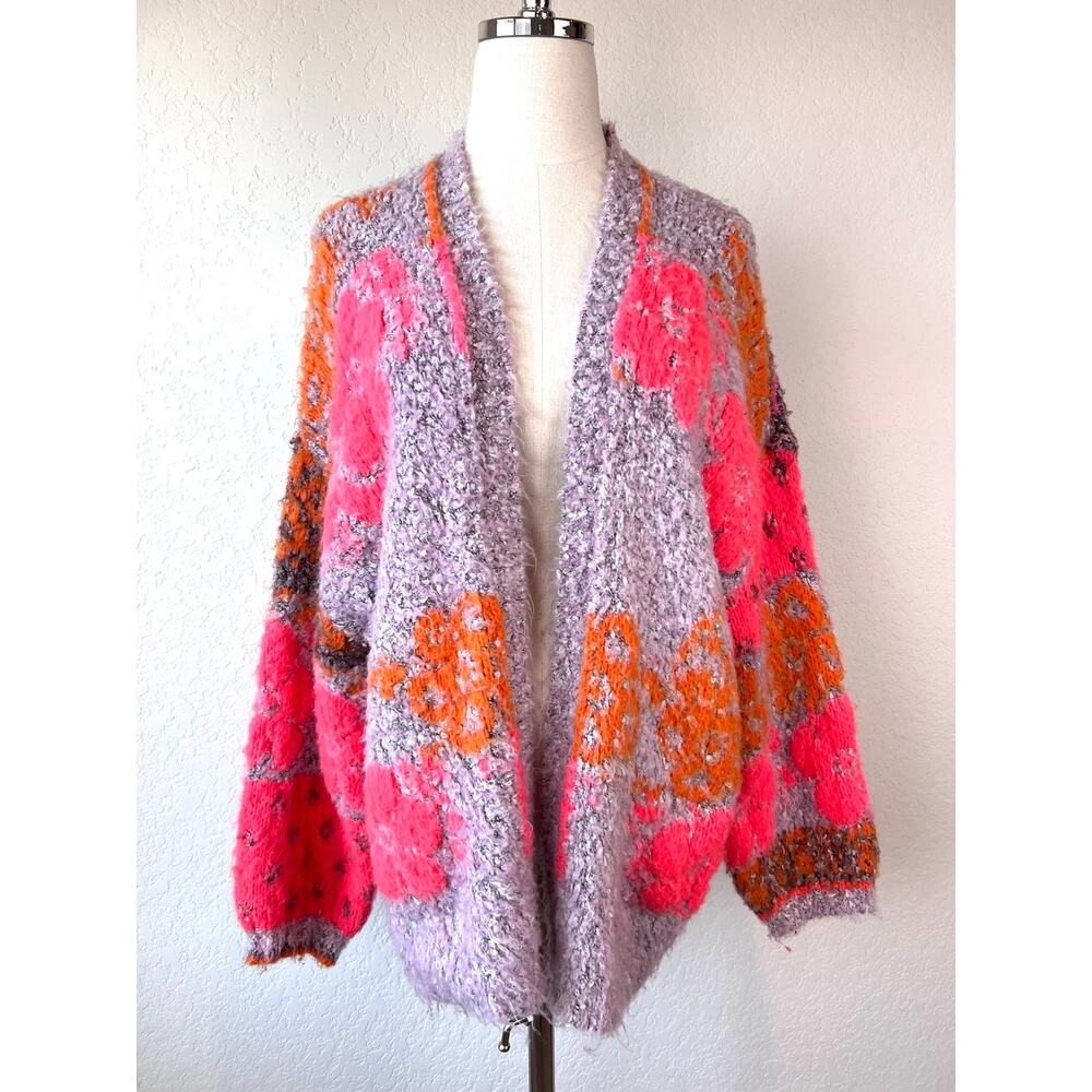 Free People Gather Me Close Multicolor Knit Cardigan size XS - Picture 2 of 11